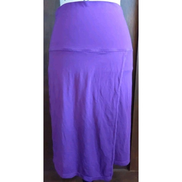 Athleta Skirt Women's Small Purple Midi Over the Knee Stretch wide waistband - Picture 1 of 6